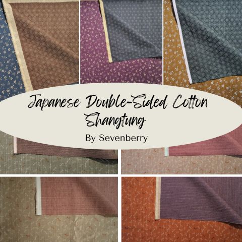 Japanese Double Sided Cotton Shantung by Sevenberry
