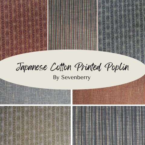 Japanese Cotton Printed Poplin by Sevenberry