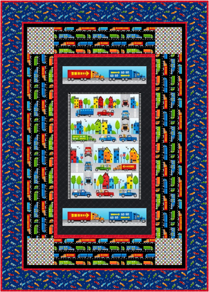 GO GO GO Quilt Kit and Backing Fabric