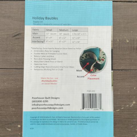Fold'n Stitch Holiday Baubles Pattern