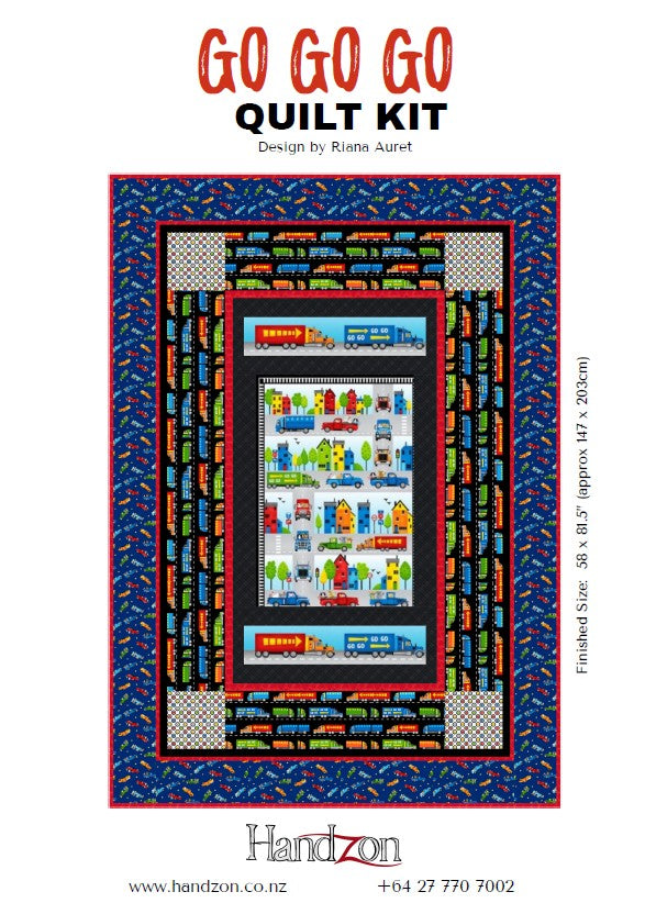 GO GO GO Quilt Kit and Backing Fabric