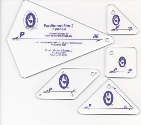 Marti Michell - Perfect Patchwork Templates Set P Feathered Star