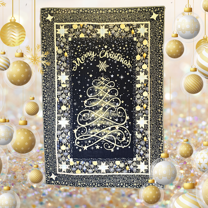Golden Christmas Wallhanging Quilting Kit - Cutting files for Brother ScanNCut