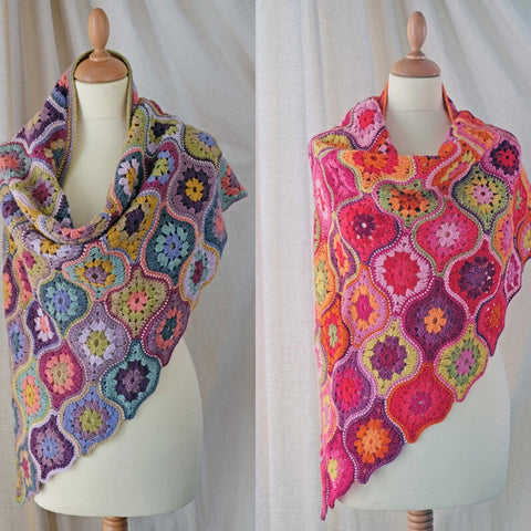 Janie Crow - Mystical Lanterns Crochet Patterns Blanket, Shawl or Scarf