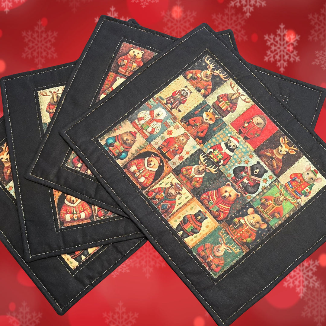 Wild Christmas Animals Placemat Kits