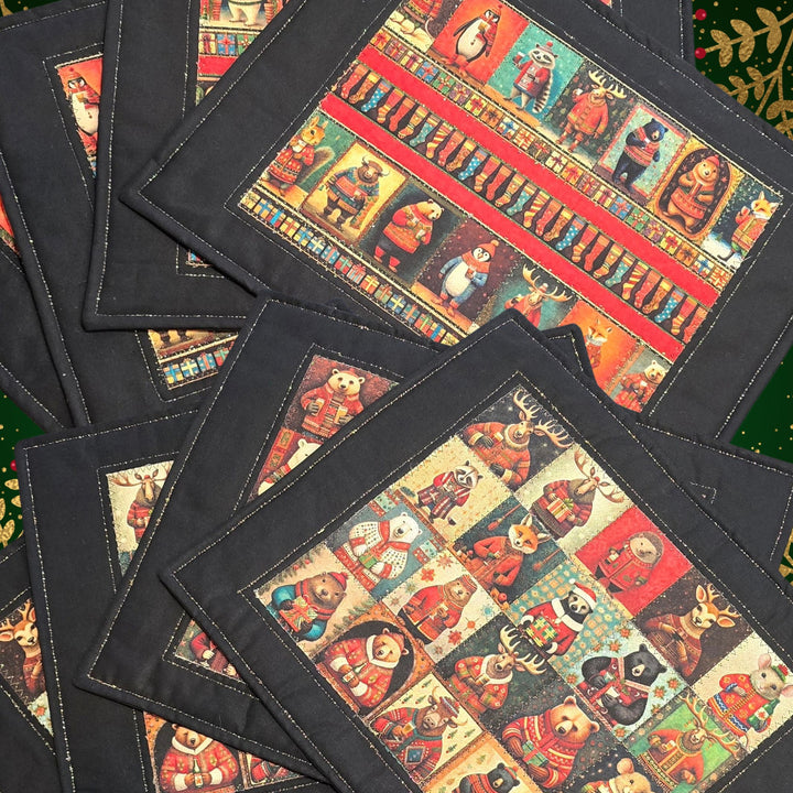 Wild Christmas Animals Placemat Kits