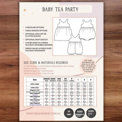 Tadah Pattern: Baby Tea Party Dress