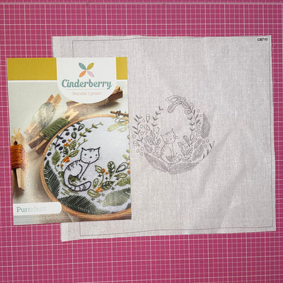 Cinderberry: Purrfect Pattern & Pre-printed Linen