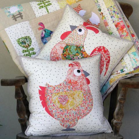 Claire Turpin Design - Chooks Cushion Pattern