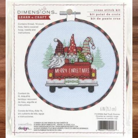Dimensions Cross Stitch Kit - Red Truck Gnomes
