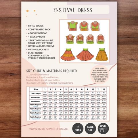 Tadah Pattern: Festival Dress The Handzon Shop Tadah Pattern: Festival Dress The Handzon Shop