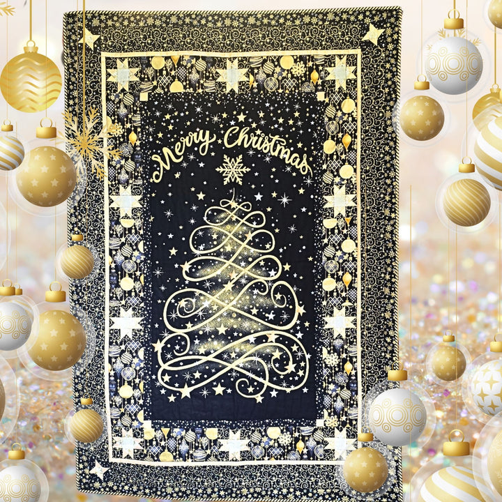 Golden Christmas Wall hanging Quilting Kit