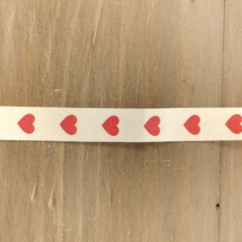 Red and White Decorative Ribbon per 50cm