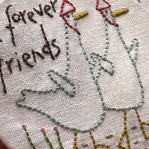 Sunshine and Lollipops materials and tools for Homespun Block of the Month