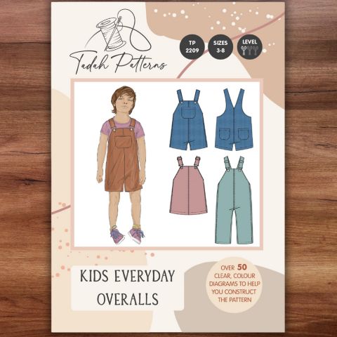 Tadah Pattern: Kids Everyday Overalls