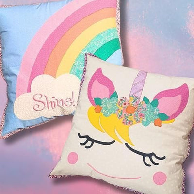 Unicorn and Rainbow Cushions Kit