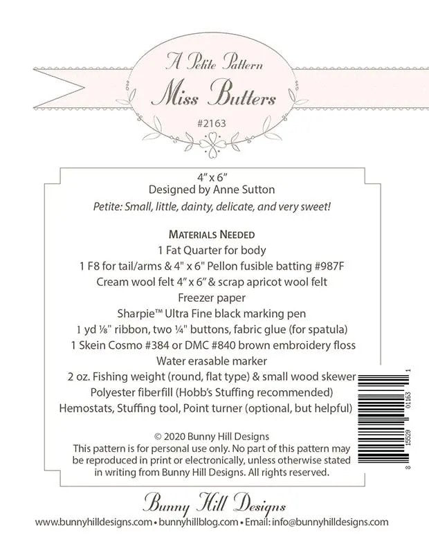 Miss Butters Squirrel Pattern