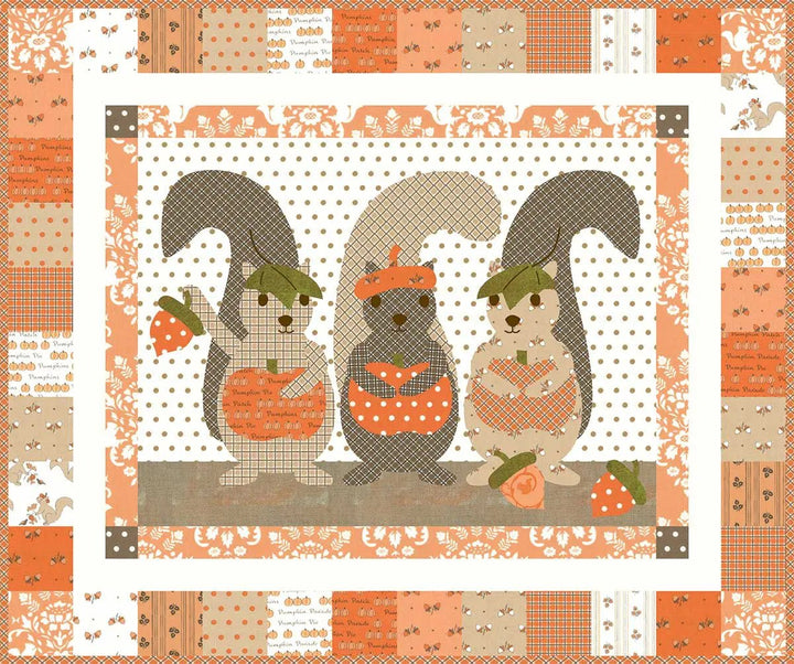 My Squirrelly Friends - Mini Quilt