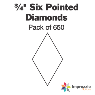 Imprezzio 6 Pointed Diamond Papers and Acrylic Templates