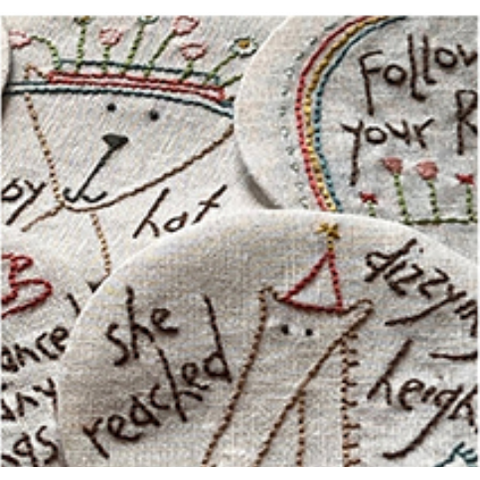 Sunshine and Lollipops materials and tools for Homespun Block of the Month