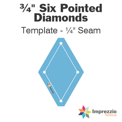 Imprezzio 6 Pointed Diamond Papers and Acrylic Templates