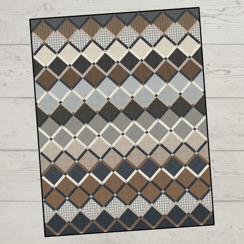 Velvety Choccy Block Quilt Kit