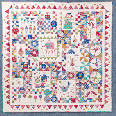 Sunshine and Lollipops materials and tools for Homespun Block of the Month