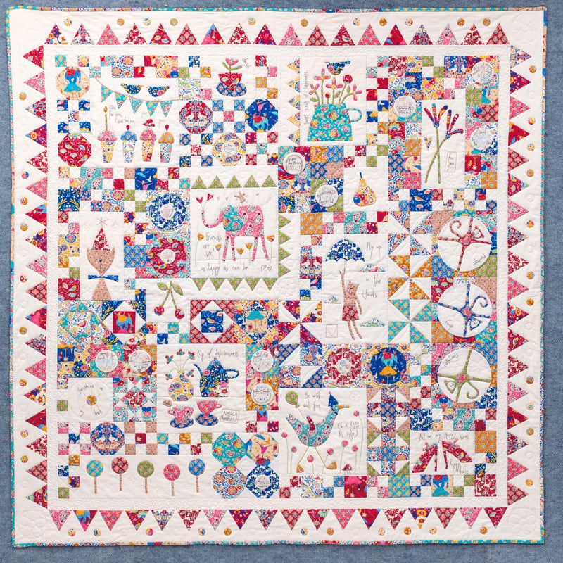 Sunshine and Lollipops materials and tools for Homespun Block of the Month