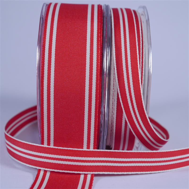 Red and White Decorative Ribbon per 50cm