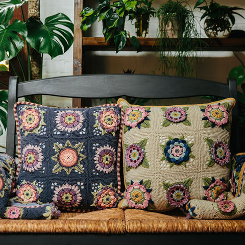 Melsetter and Kelmscott cushion covers by Janie Crow