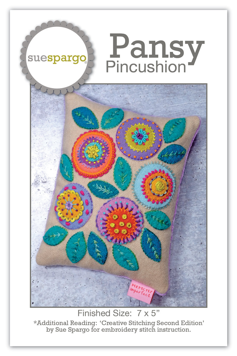 Sue Spargo - Pansy Pincushion Pattern