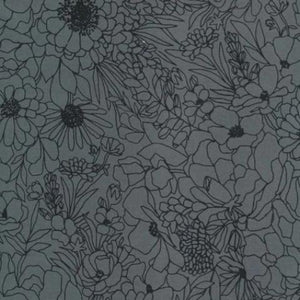 11501-14 Modern Floral Graphite