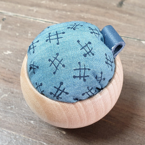 Wooden Bowl Pincushion