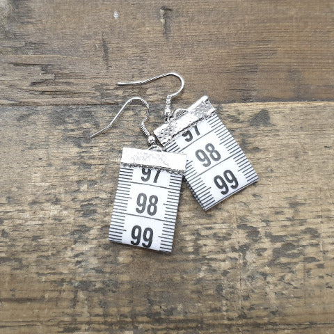 Measuring Tape Earrings