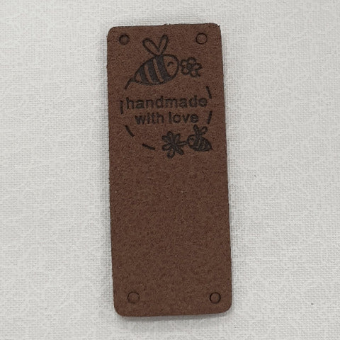Leatherette Fold Over Labels - &