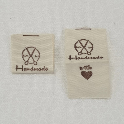 Woven Fabric Sew-in Labels 'Handmade with Love'