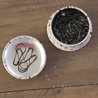 Tins of Stitch Markers