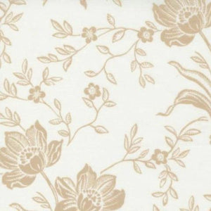 20410-18 Woodblock Floral Ivory/Linen