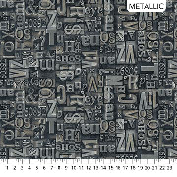 Heavy Metal - Stonehenge by Linda Ludovico for Nortcott Fabrics