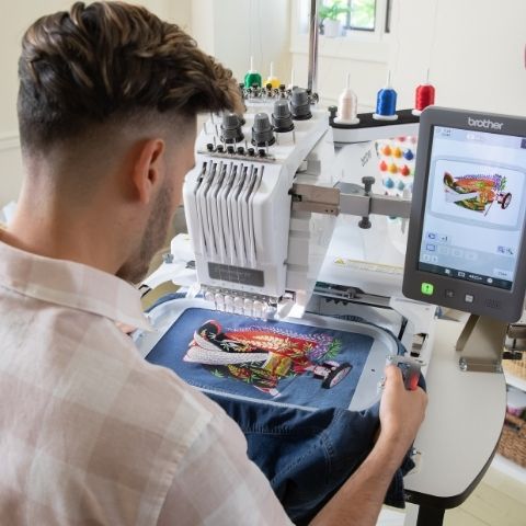 PR680W 6 Needle Embroidery Machine