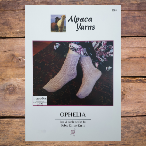 Alpaca Yarns 5005 - Ophelia Lace & Cable Socks