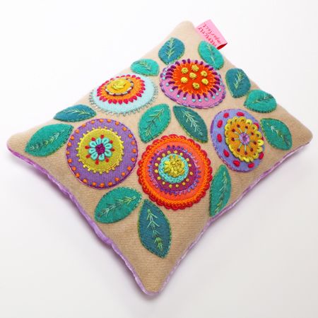 Sue Spargo - Pansy Pincushion Kit and Pattern