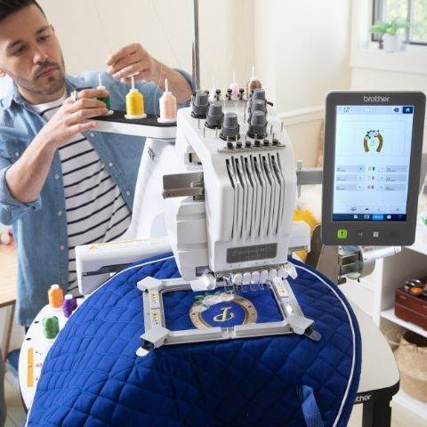 PR680W 6 Needle Embroidery Machine
