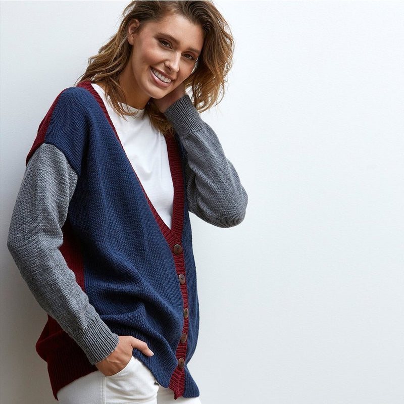 TX639 Harry - Colour Block Cardigan