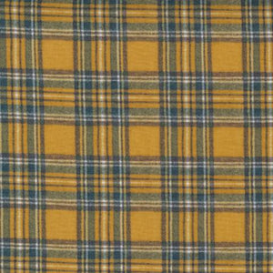 7385-16 Faded Plaid Blanket - Goldenrod