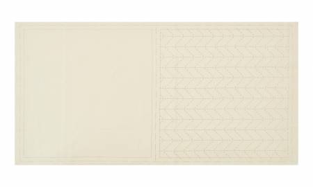 Cosmo Sashiko Cotton & Linen Panel - Herringbone - Off White