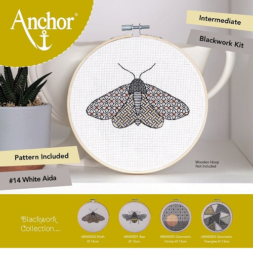 Anchor Essentials Kit -Blackwork Moth
