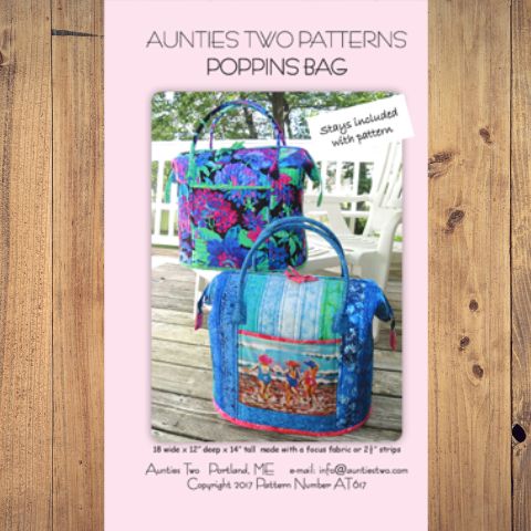 Aunties Two Poppins Bag Pattern and Stays