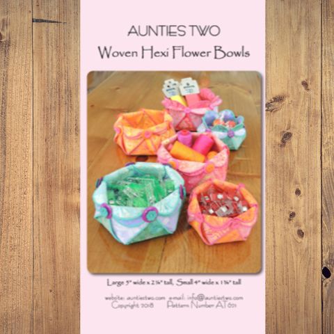 Aunties Two - Woven Hexi Flower Bowls AT621