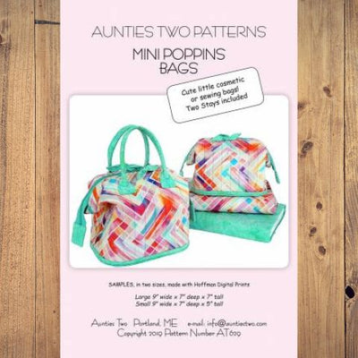 Aunties Two Mini Poppins Bag Pattern and Stays